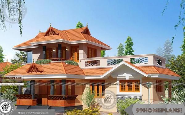 3 Bedroom House Plans In Kerala Double Floor Traditional Style Homes