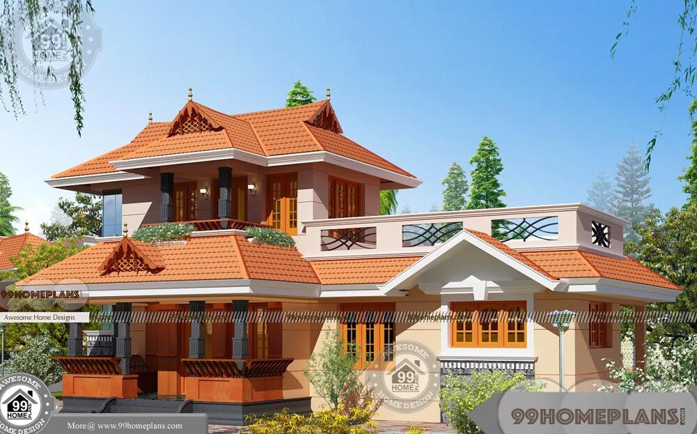  3  Bedroom  House  Plans  In Kerala  Double Floor Traditional 