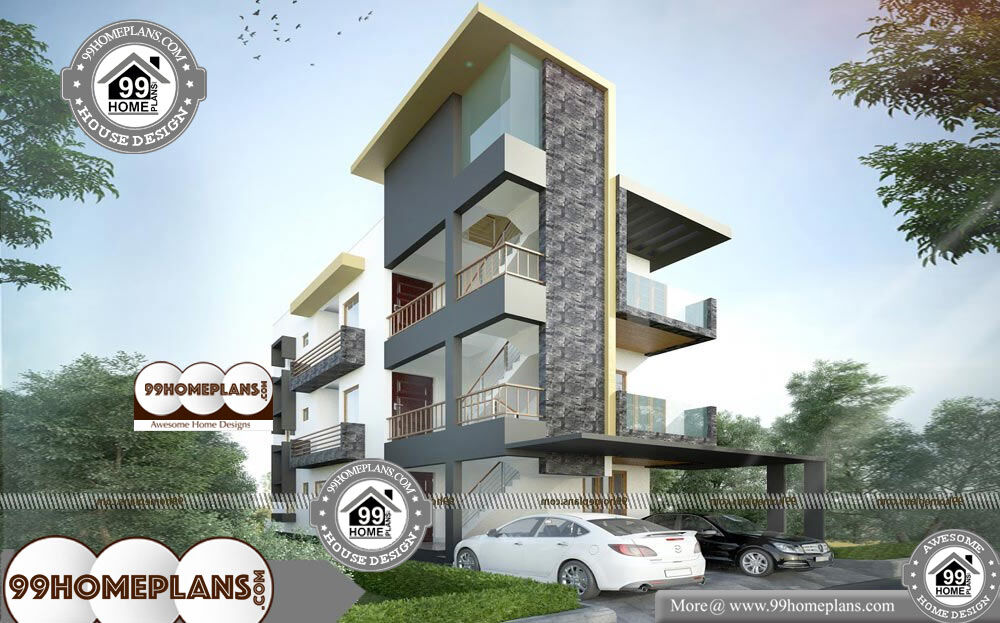 Apartment Building Floor Plan - 3 Story 2700 sqft-Home