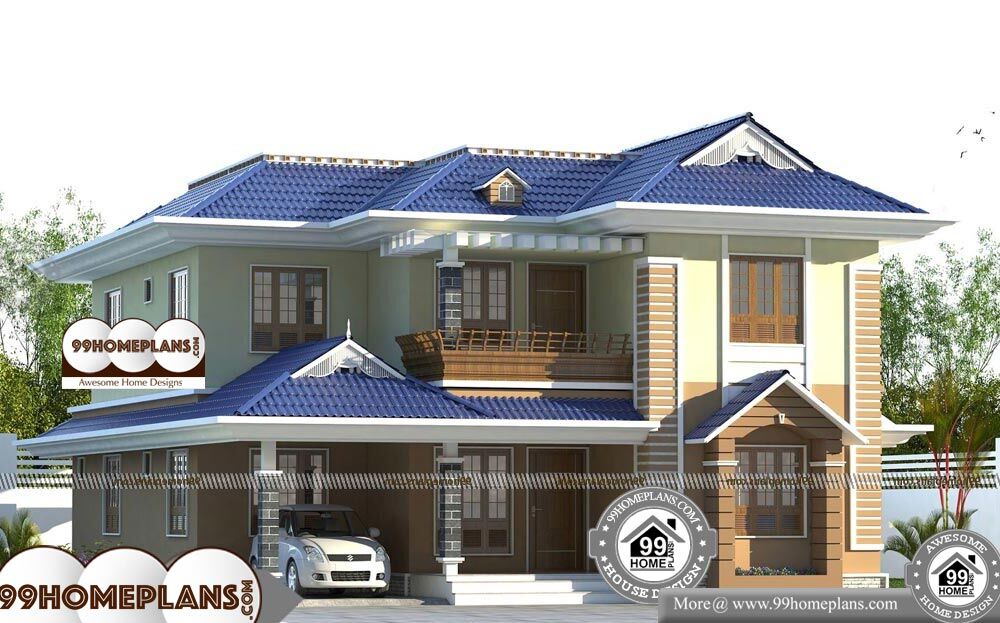 Beautiful House Designs In Kerala - 2 Story 2836 sqft-Home