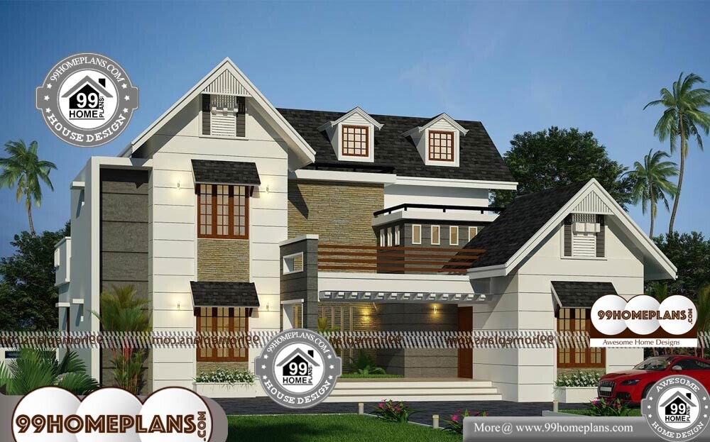 Best Elevation Designs For 2 Floors - 2 Story 3000 sqft-Home