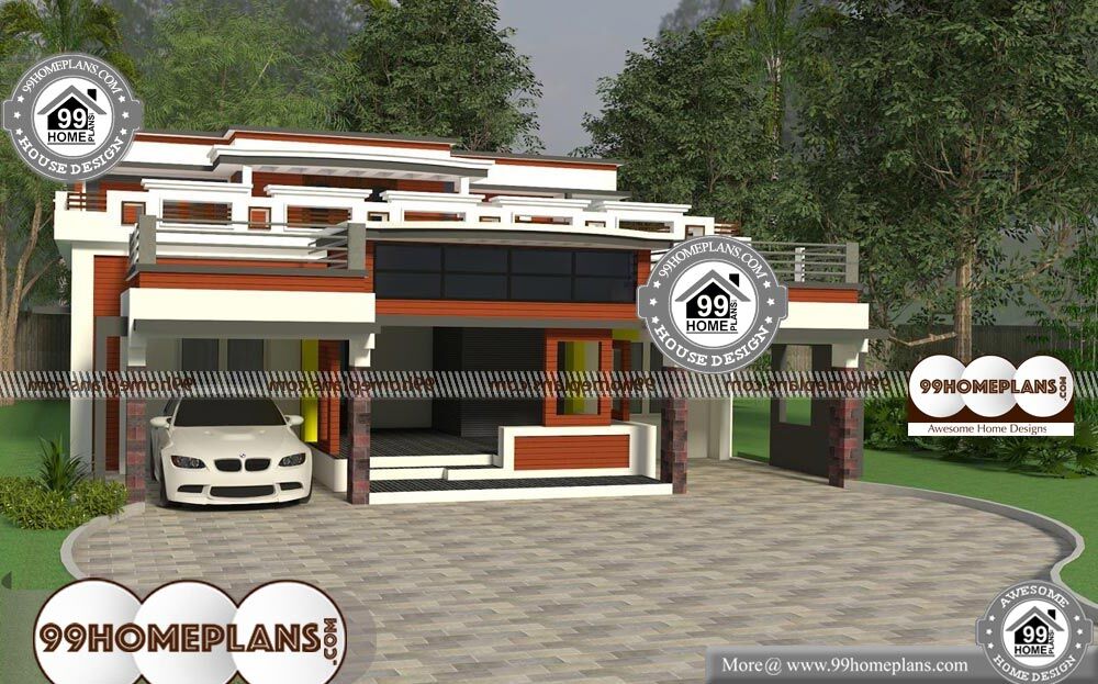 Bungalow Double Storey Designs - 2 Story 3000 sqft-Home