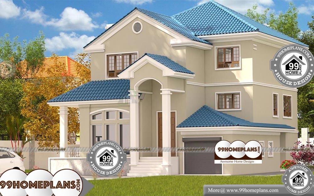 Contemporary Indian House Plans - 2 Story 2360 sqft-Home