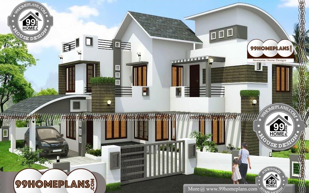 Contemporary Kerala Style House Plans - 2 Story 2160 sqft-Home