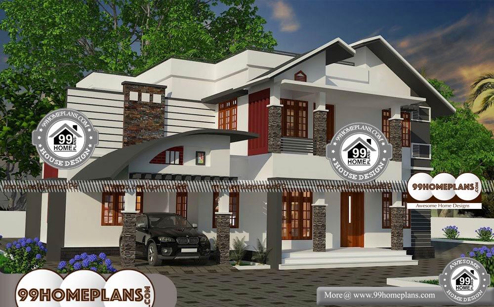 Contemporary Single Storey House Designs - 2 Story 2385 sqft-Home