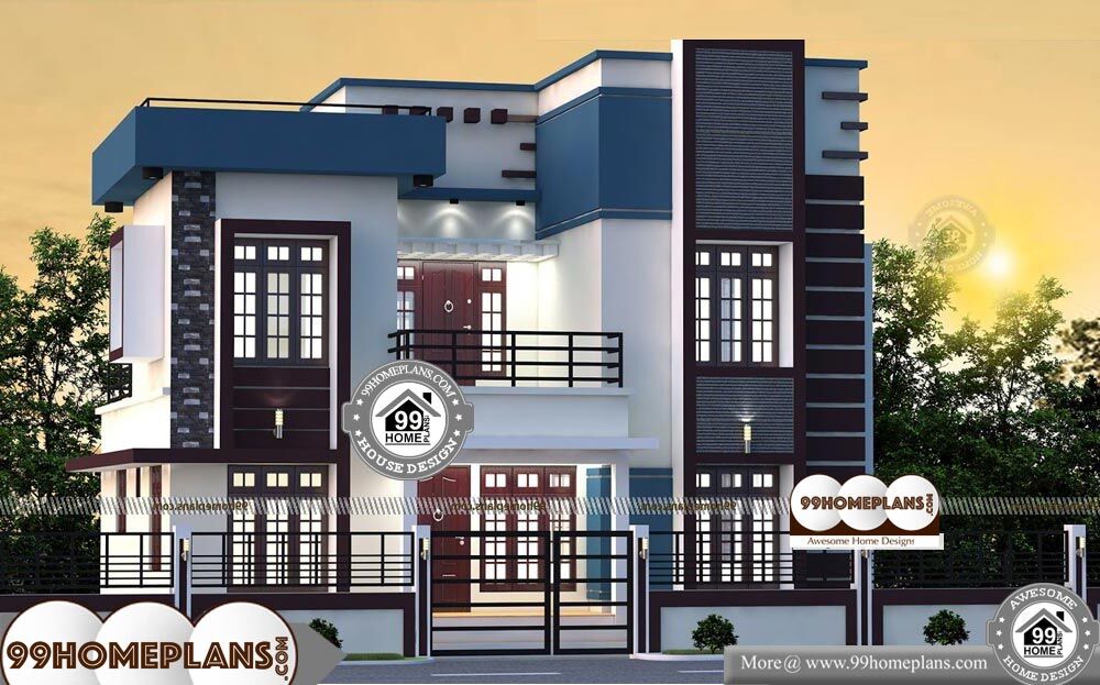 Contemporary Style Kerala Homes - 2 Story 1689 sqft-Home