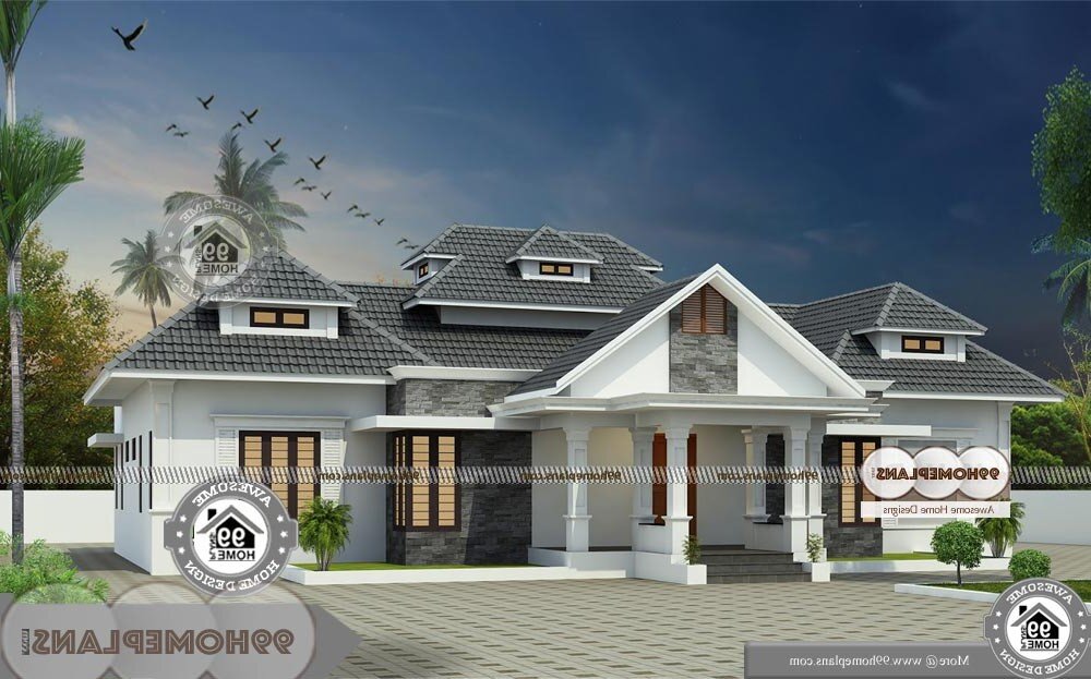 Country Style Ranch House Plans - Single Story 2900 sqft-Home