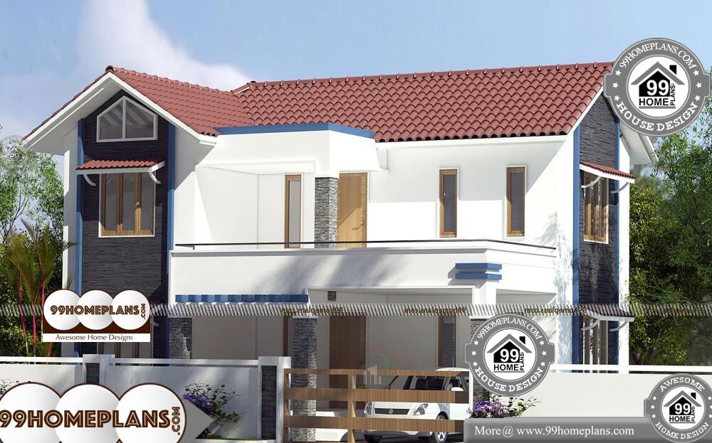 Duplex House Plans India - 2 Story 2650 sqft-Home