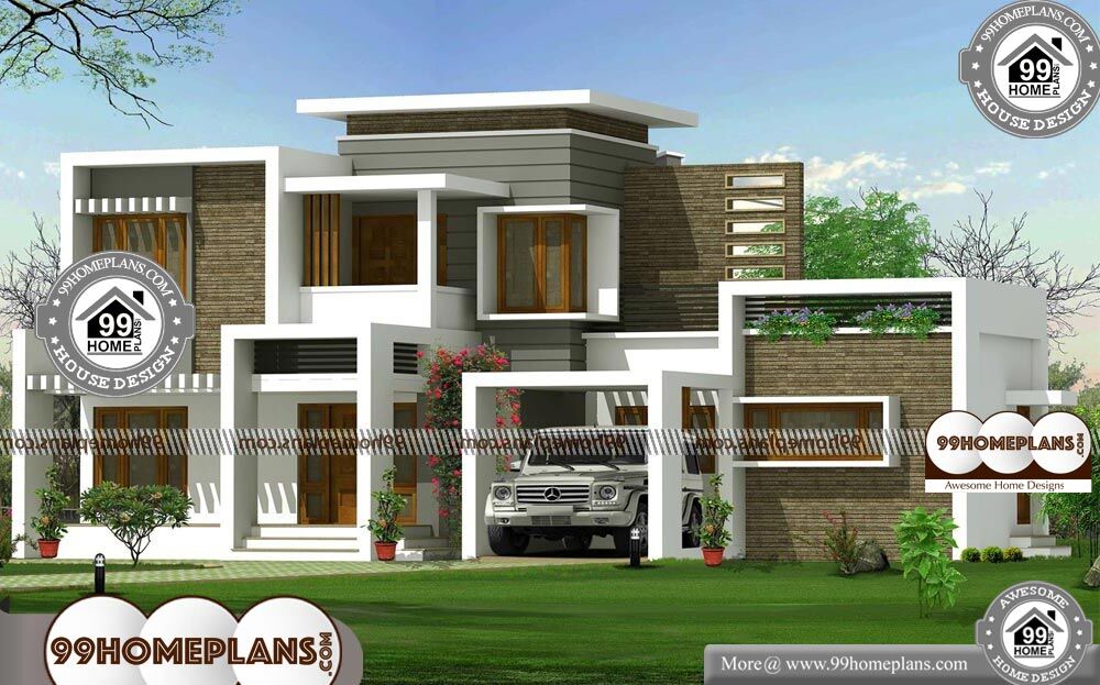 Flat Roof House Designs - 2 Story 2550 sqft-Home 