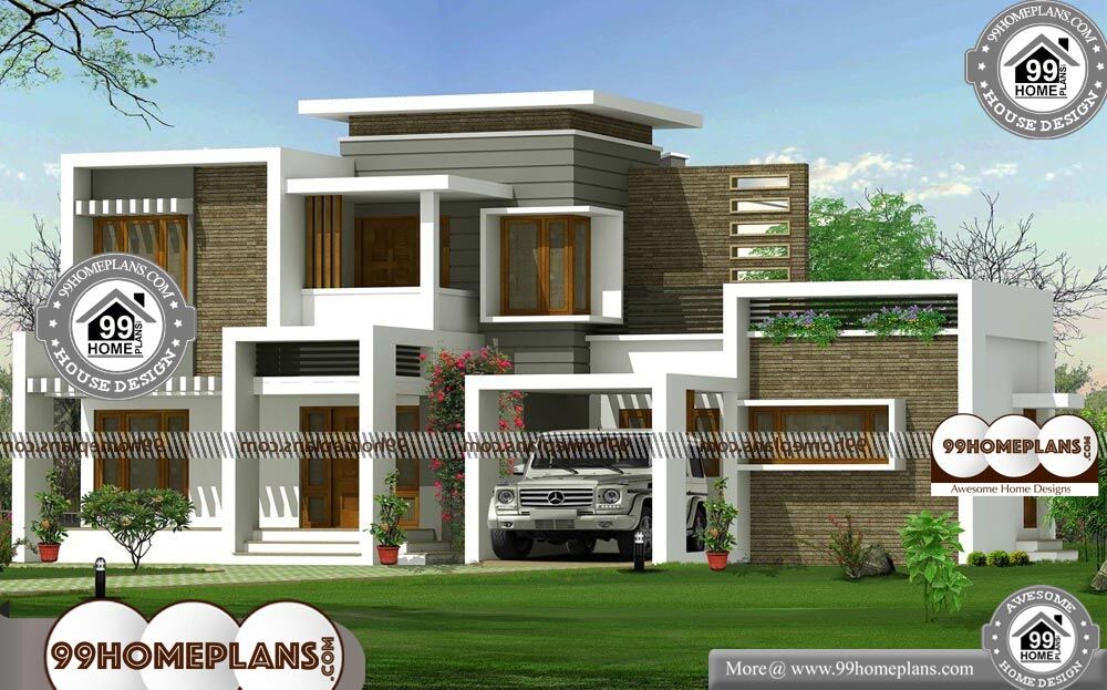 Flat Roof House Designs - 2 Story 2550 sqft-Home