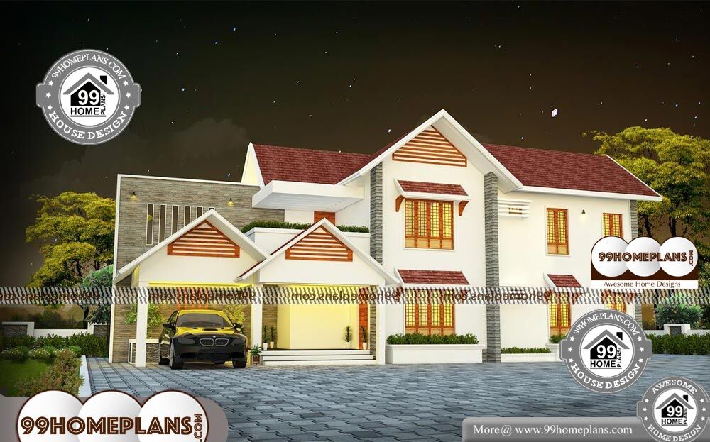 Home Design Kerala Traditional - 2 Story 2822 sqft-Home