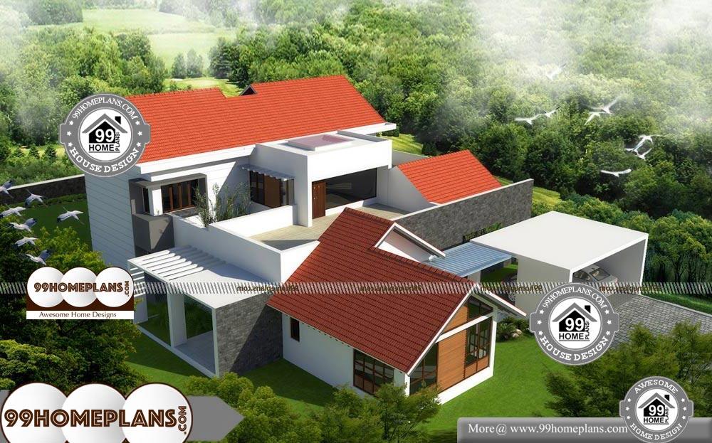 House Plans With Side Garage Entrance - 2 Story 5600 sqft-Home
