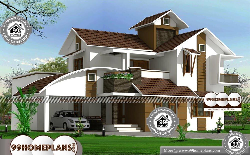 Kerala Contemporary House Plans - 2 Story 2410 sqft-Home 