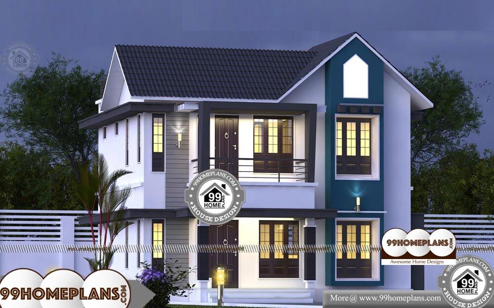 Kerala Contemporary House Plans And Elevations - 2 Story 1573 sqft-Home