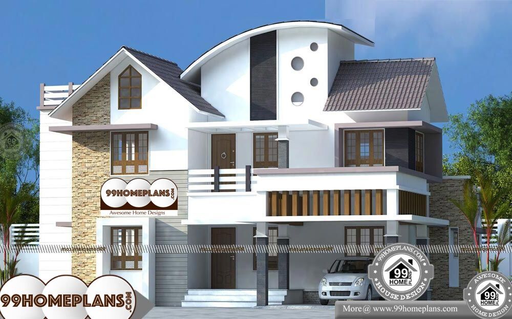 Kerala Home Exterior Design - 2 Story 3709 sqft-Home