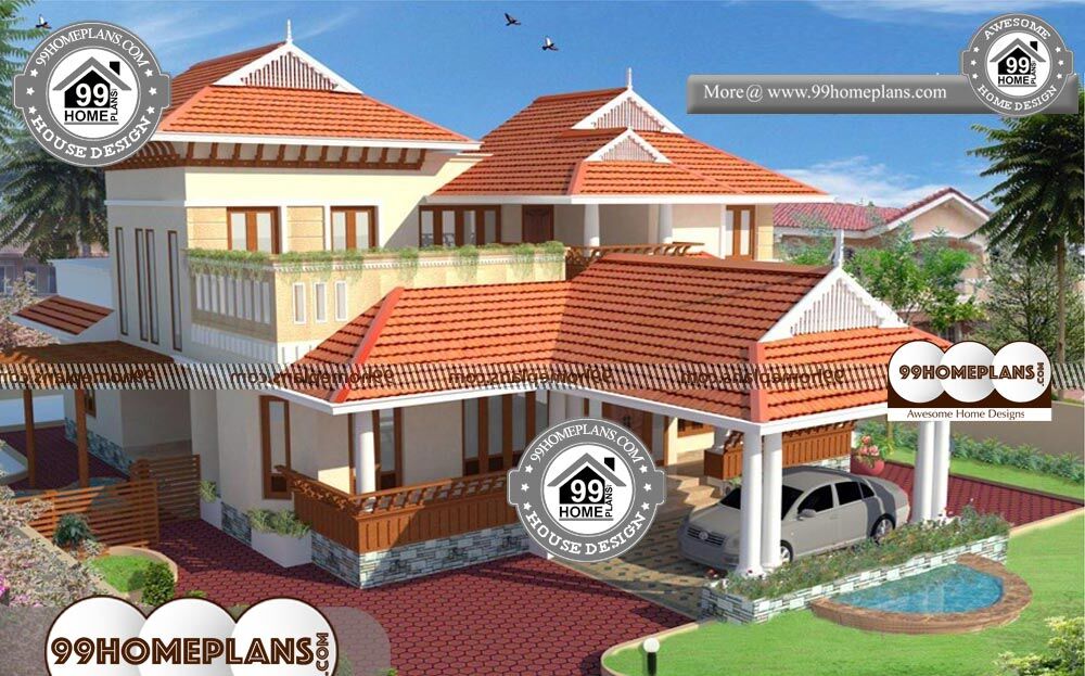 Kerala Nalukettu House Plans - 2 Story 2152 sqft-Home