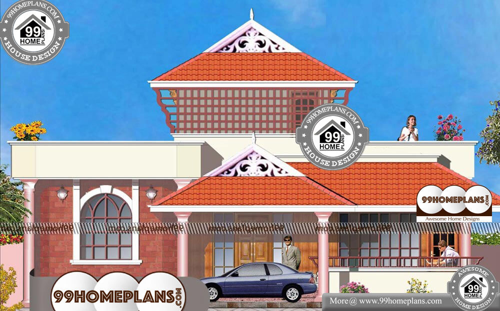 Kerala Traditional House Designs - 2 Story 2165 sqft-Home