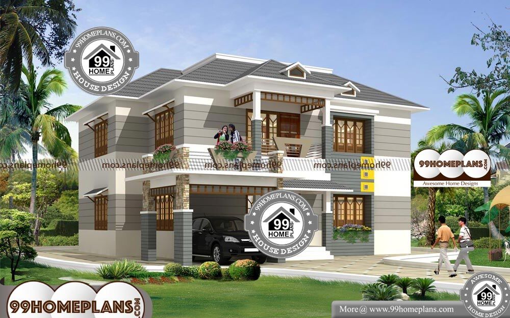 Kerala Traditional House Models With Double Floor Modern