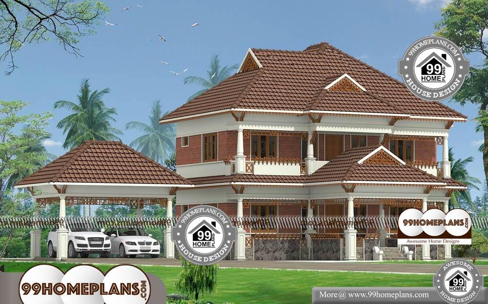 Kerala Traditional House Plans With Photos - 2 Story 2500 sqft-Home