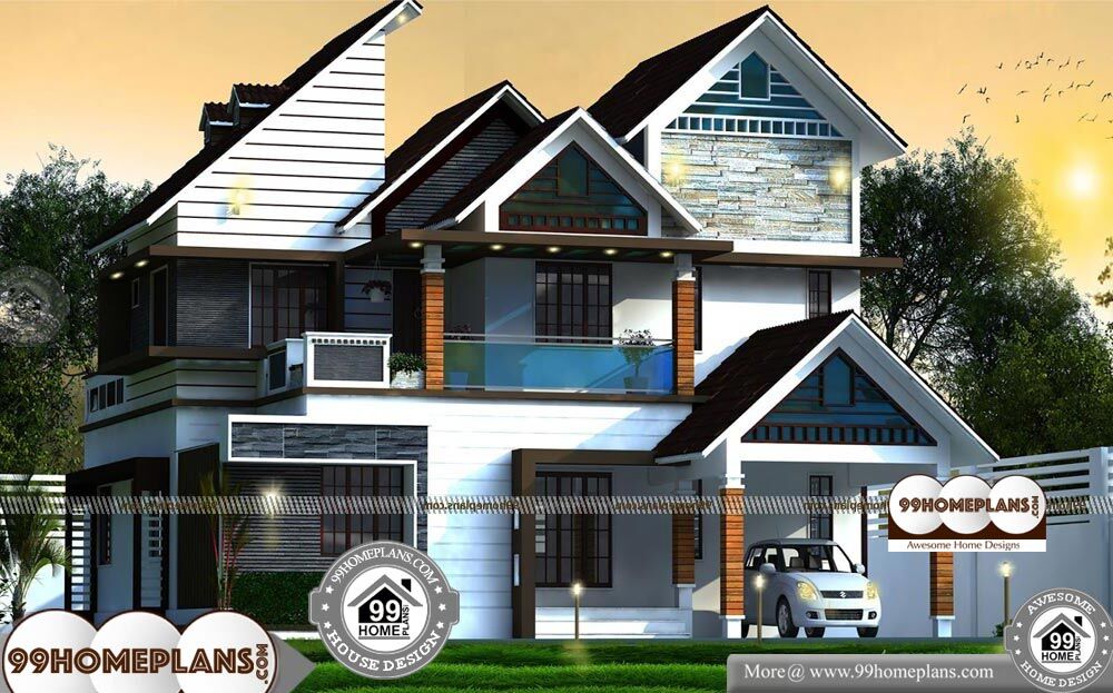 Latest Home Plans And Designs In Kerala - 2 Story 2869 sqft-Home