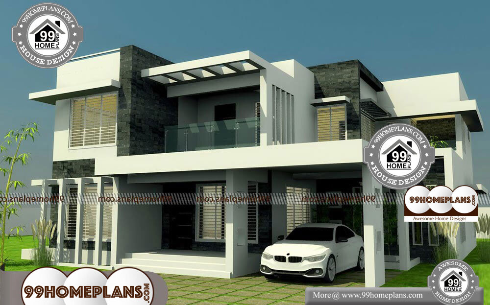 Low Cost Contemporary House Designs - 2 Story 2492 sqft-Home