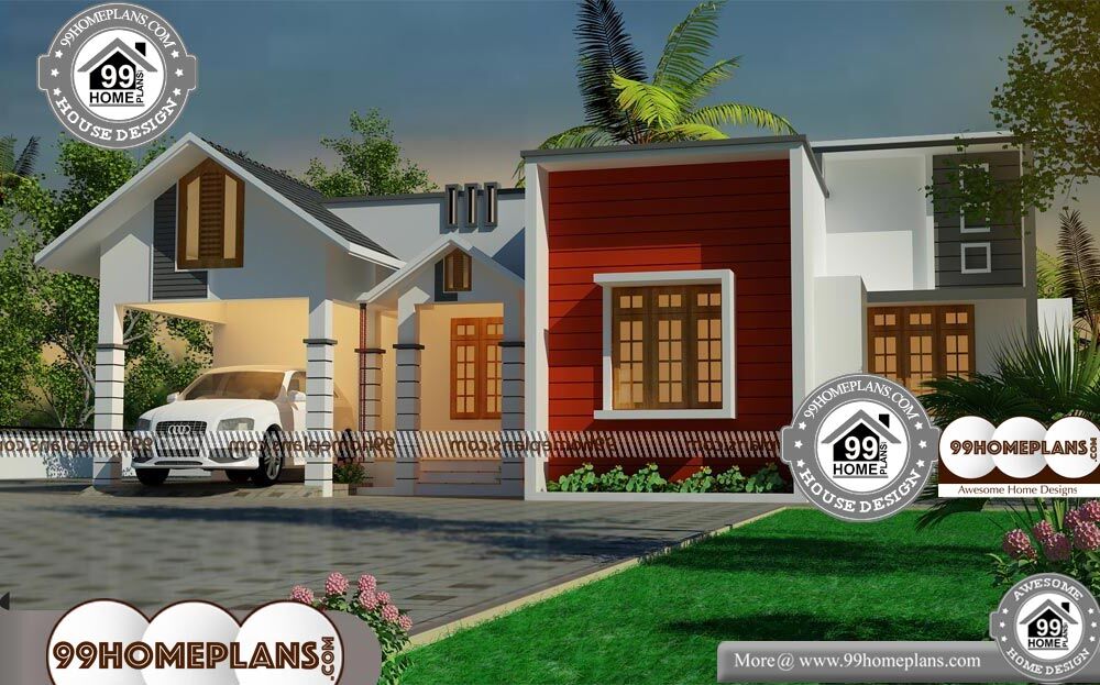 Modern 1 Story House Plans - Single Story 1262 sqft-Home