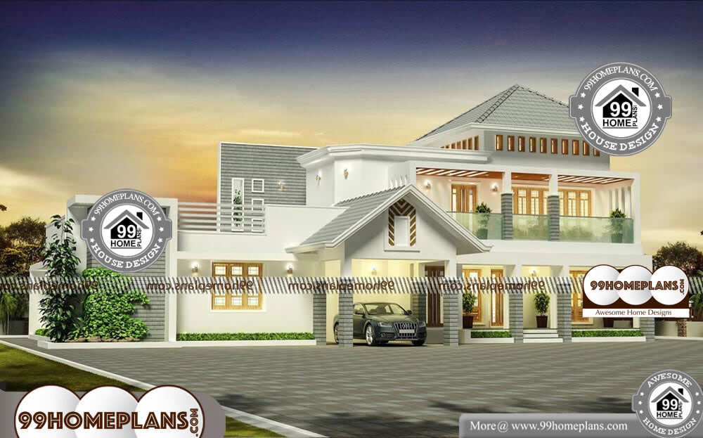 Modern And Contemporary Homes - 2 Story 4236 sqft-Home