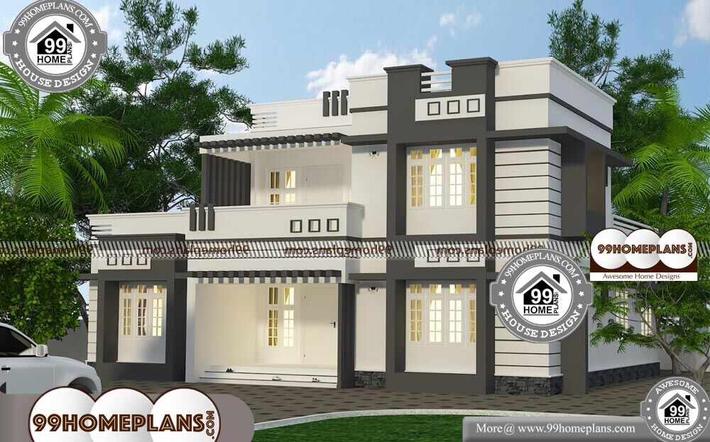 Modern Architecture Homes Floor Plans - 2 Story 2080 sqft-Home