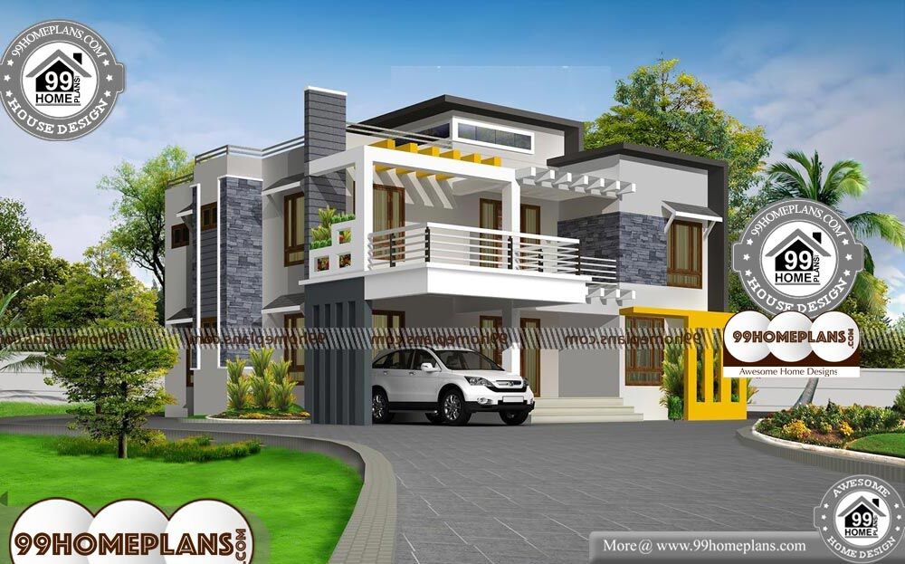 Modern Box House Plans - 2 Story 3300 sqft-Home