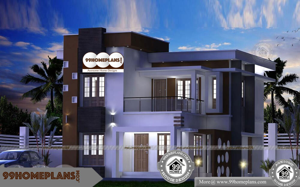 Modern Kerala Style House Plans With Photos - 2 Story 1784 sqft-Home