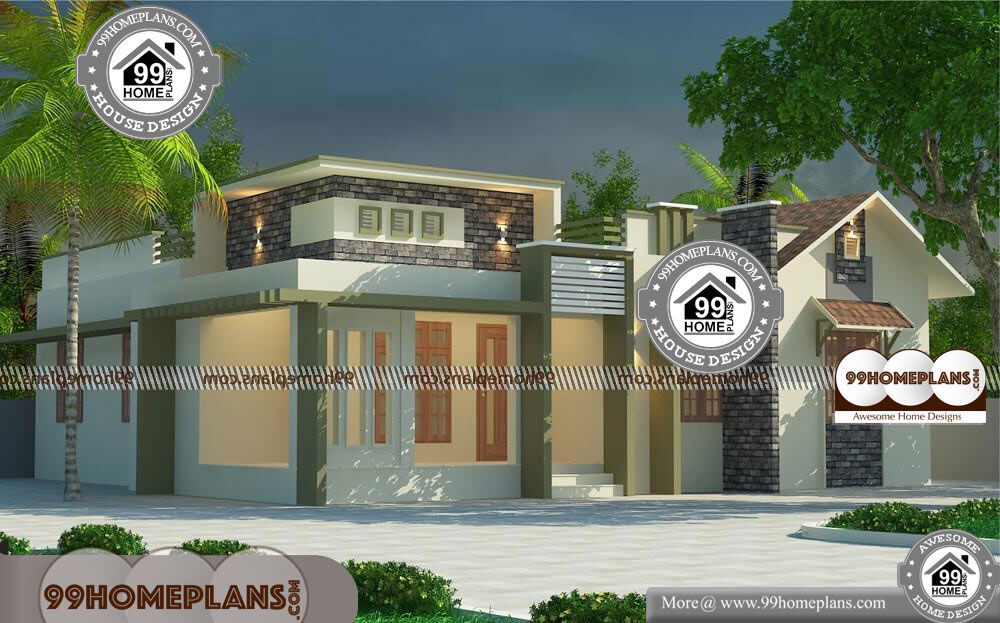 Modern One Story Home Plans - Single Story 1658 sqft-Home