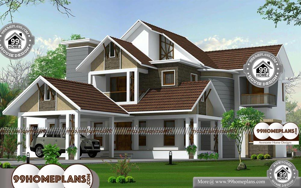Modern Traditional House Plans - 2 Story 3730 sqft-Home
