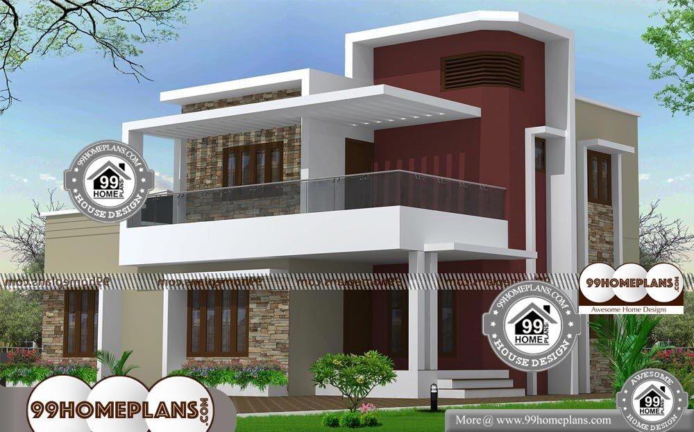 New Contemporary House Plans - 2 Story 2200 sqft-Home