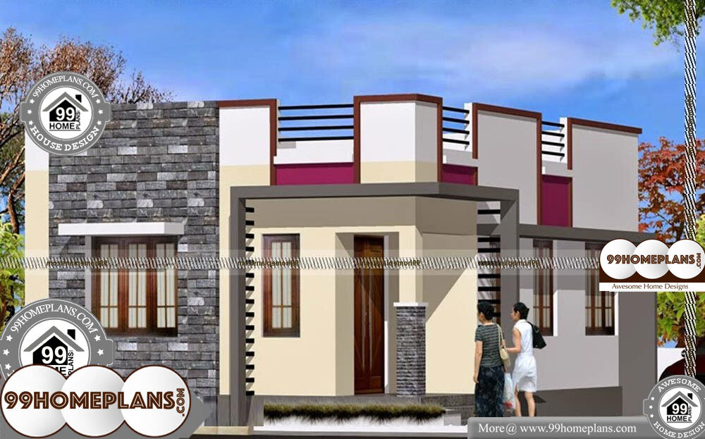 One Floor Modern House Plans - Single Story 600 sqft-Home