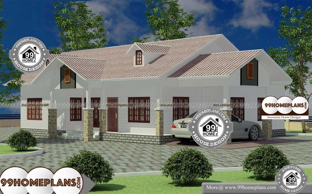 One Story Colonial House Plans - Single Story 1700 sqft-Home