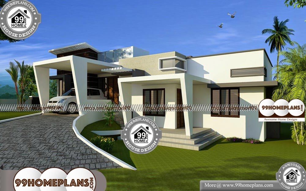 One Story Contemporary Homes - Single Story 1700 sqft-Home 