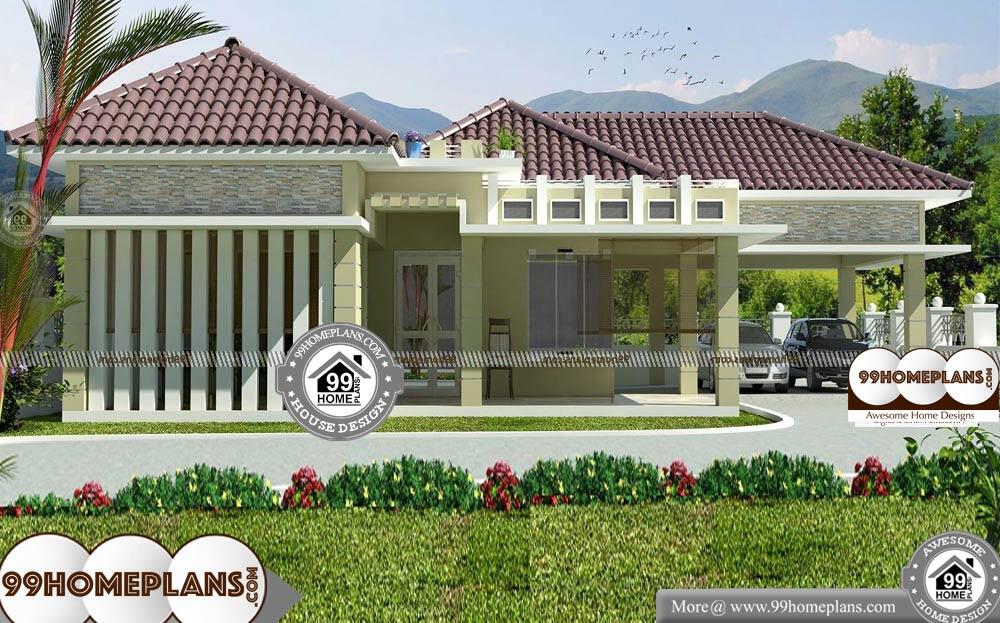 One Story Modern House Designs - Single Story 1800 sqft-Home