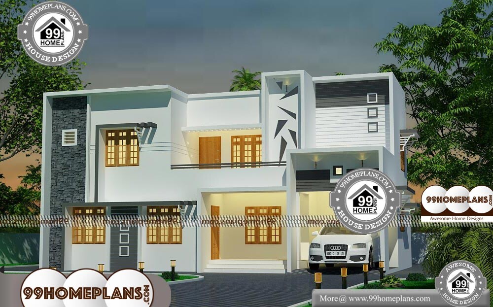 Simple Modern Home Plans - 2 Story 1975 sqft-Home