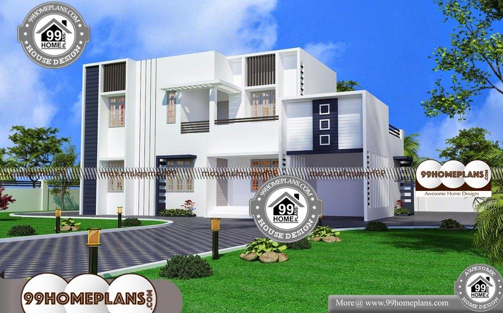 Small Modern House Plans Flat Roof - 2 Story 2008 sqft-Home