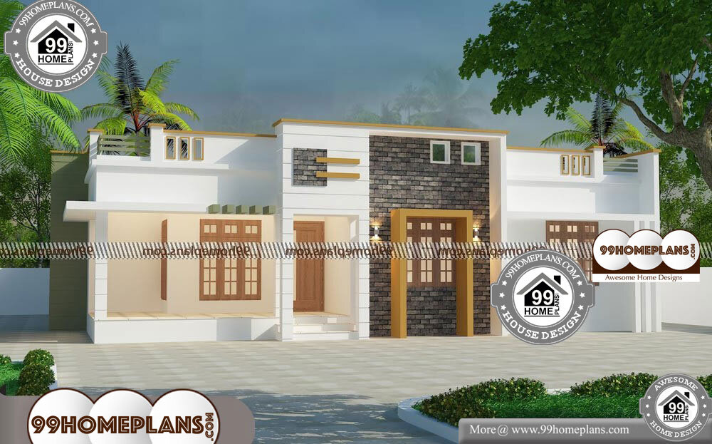 Three Bedroom Modern House Plans - Single Story 1489 sqft-Home