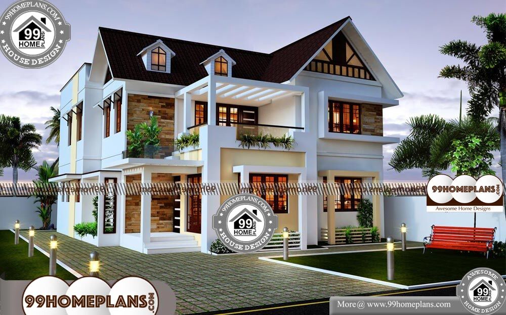 Traditional Houses In Kerala - 2 Story 2099 sqft-Home