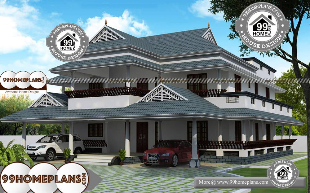 Traditional Two Story House Plans - 2 Story 4500 sqft-Home