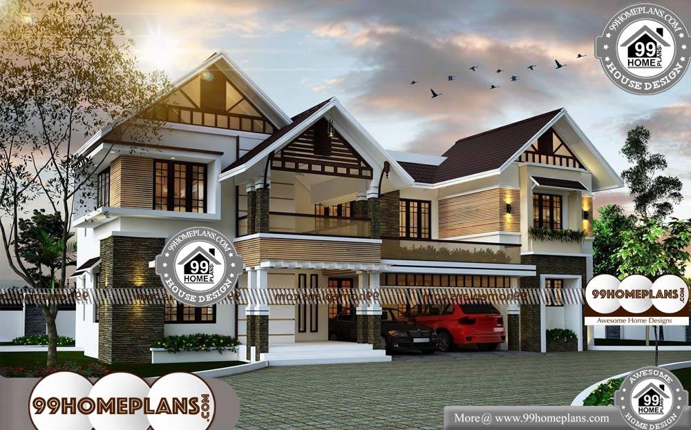  Two Story House Plans Indian Style  with Traditional Models 