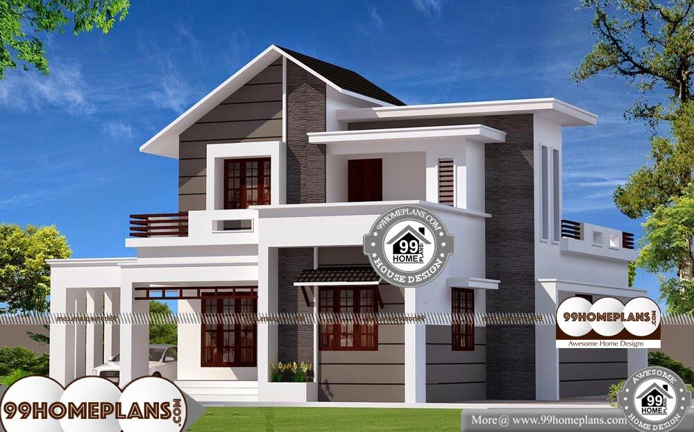 Two Story Two Bedroom House Plans - 2 Story 1500 sqft-Home