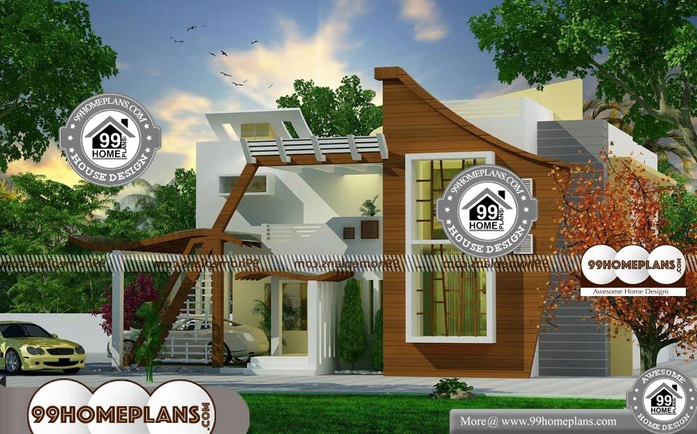 Unique Modern Home Plans - 2 Story 2838 sqft-Home