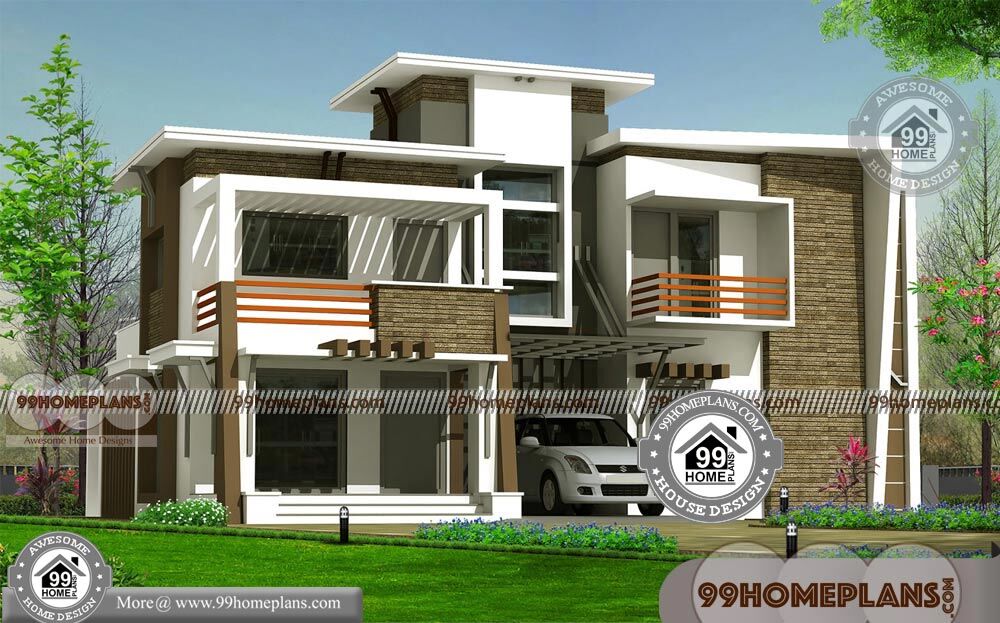  Contemporary  House  Designs  In Kerala  with 2 Floor Mind 