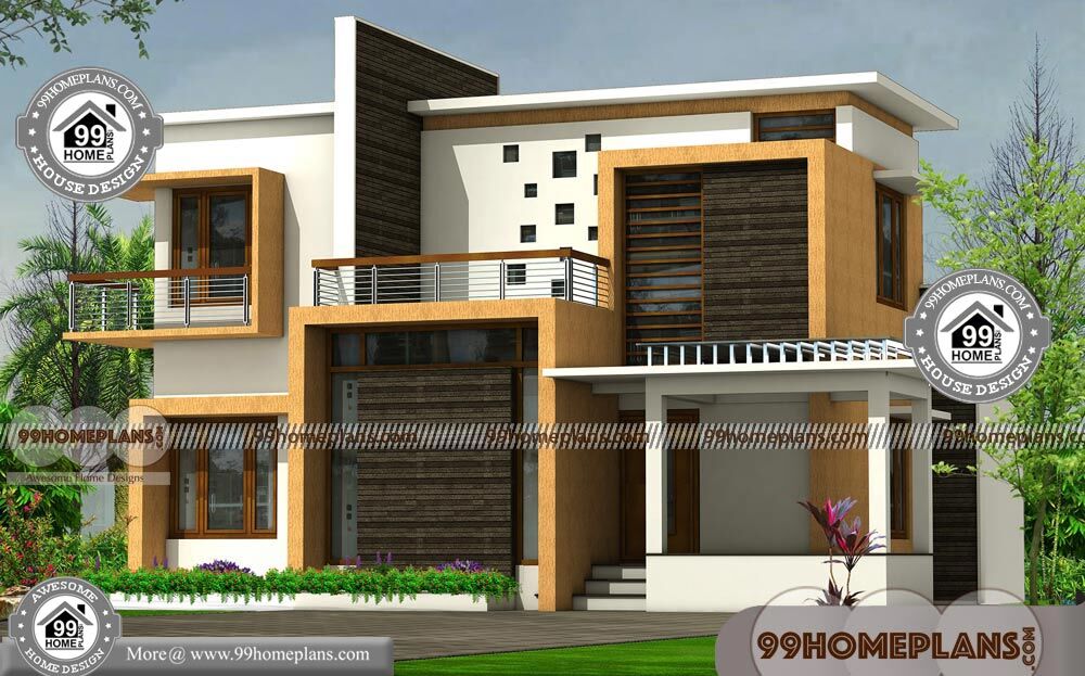 Contemporary Modern House Plans With Flat Roof 2 Floor Modern Design
