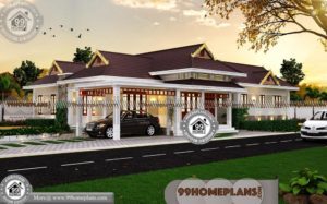 House Plans For Corner Lots with Single Story Traditional Home Designs