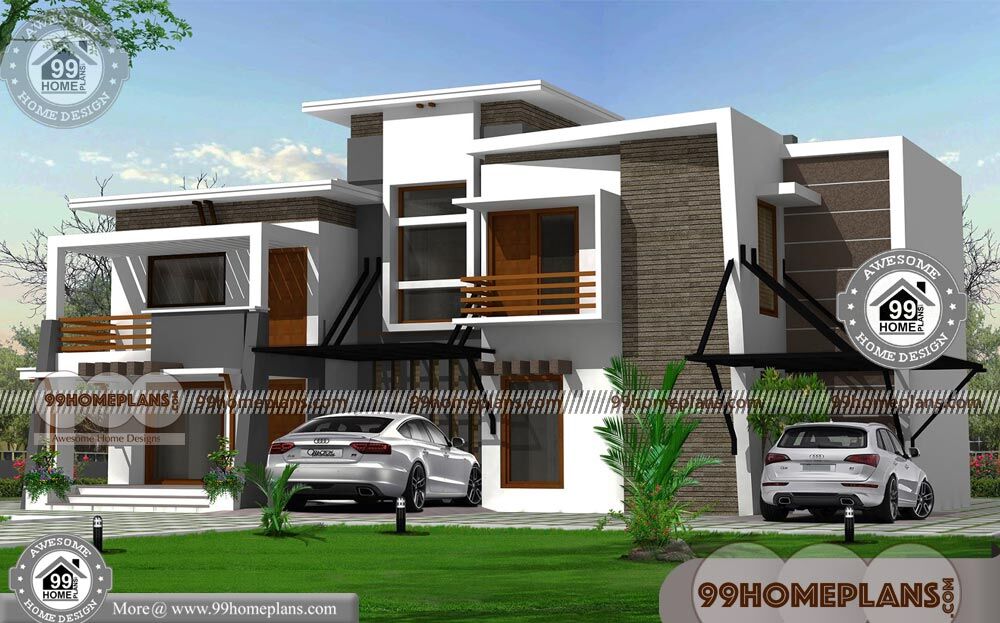 Indian Contemporary  House  Designs  with Double Story Modern  