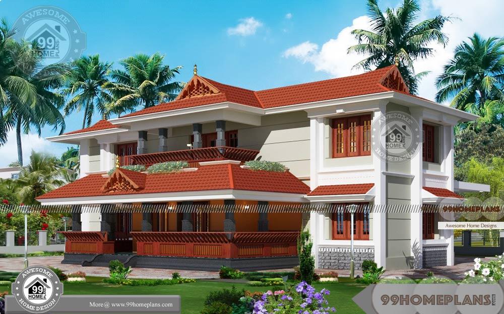 Kerala Traditional Home Design Photos with Huge Two Floor Royal Homes